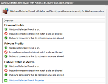 Specific firewall options for Windows as part of basic digital literacy course.