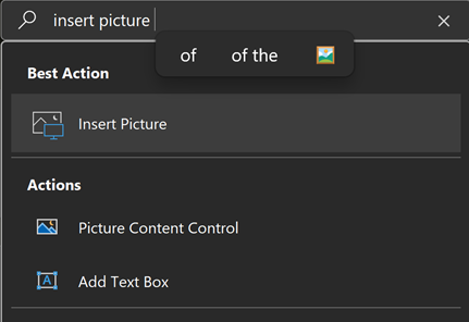 Image showing the Microsoft search bar and how to navigate it. 