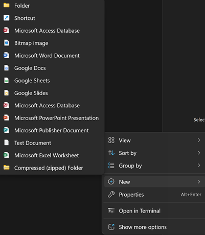 Imagine showing how you navigate and create new filers and folders from the explorer app in Windows.