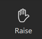 The "Raise hand" icon in Microsoft Teams