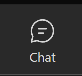 The "Chat" icon in Microsoft Teams. 