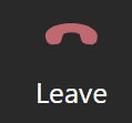 The "leave" icon in Microsoft Teams